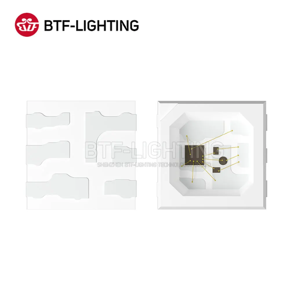 

BTF6813RGB MINI (похожий на WS2812B) 1500 шт. 0,2 Вт/шт. 3537 SMD пикселей фотосхема индивидуально Адресуемая полноцветная DC 5 В
