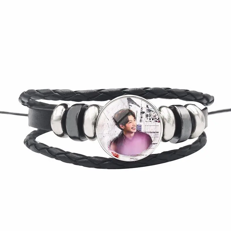 Kpop Stray Kids Album photo Crystal Bracelet DIY Braided Beaded korean fashion style gift for fans collection kpop stray kids - Цвет: 04