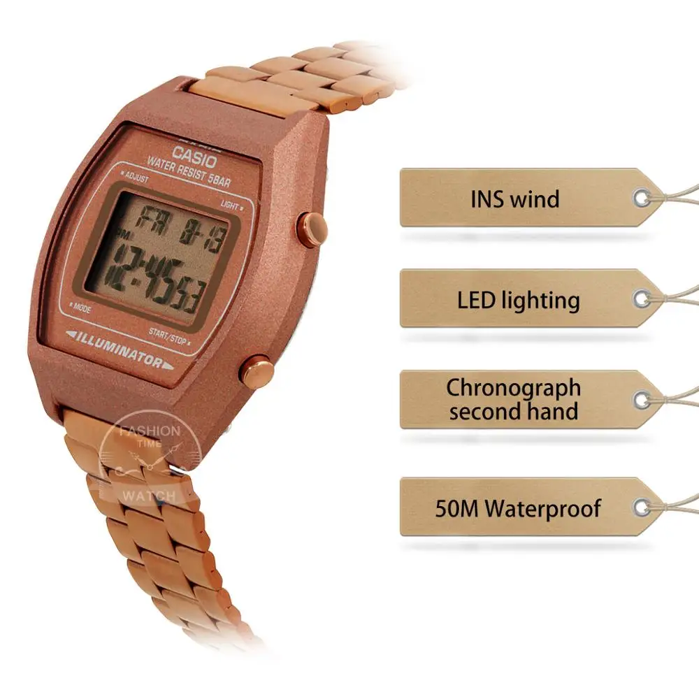  Casio watch Rose gold watch men set brand luxury LED digital Waterproof Quartz men watch Sport mili - 4000222315387