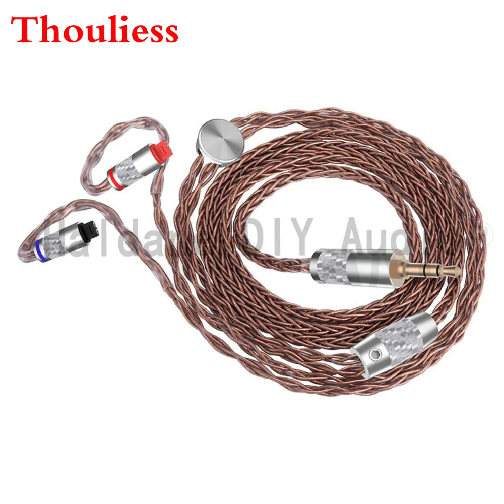 Thouliess HIFI Soft Brown 1 2m Pure Copper Headphone Upgrade Cable for im01 im02 im03 im04 im50 im70 Headphones
