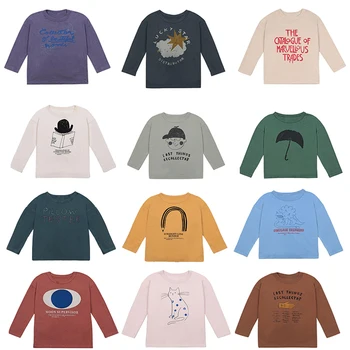 

ins2020aw autumn and winter children's clothing cartoon T-shirt boys and girls T middle and small children's cotton T-shirt