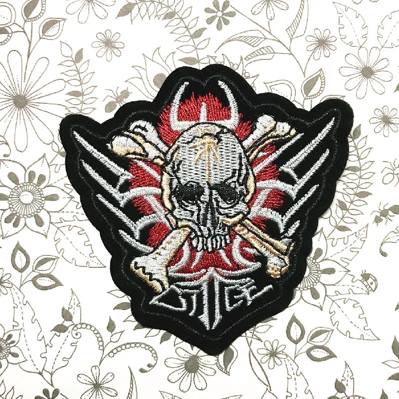 

Skeleton Skull ghost Patch Iron on Embroidered Sew Applique Jacket Clothes Stickers Fabric Badge Garment DIY clothes