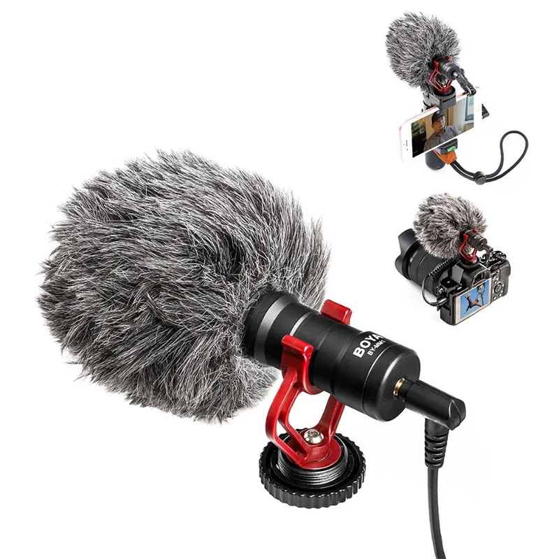 BOYA MM1 микрофон для видеозаписи камеры Canon Nikon Sony DSLR DJI Osmo Pocket Youtube Vlog Studio Mic iPhone