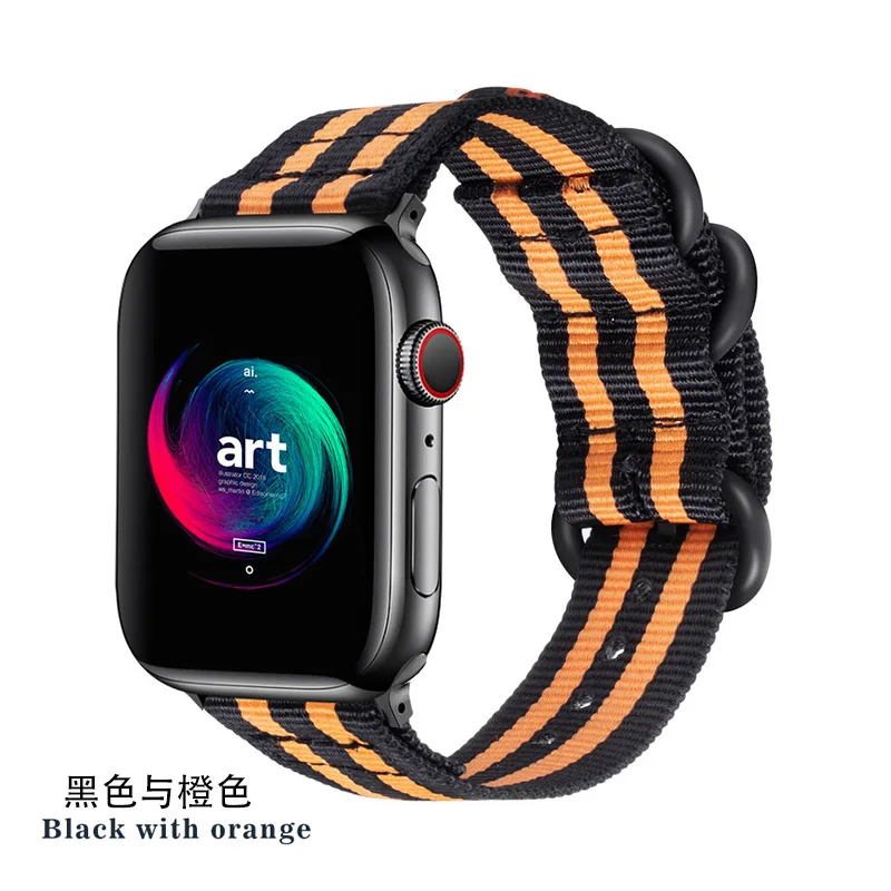 Нейлоновые ремни для Apple Watch 4 44 мм 42 мм ремешок 38 мм ремешки для Apple Watch Band 40 мм браслет для iWatch Series 5 4 3 2 1