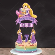 1 компл. Пользовательские кекс Топпер запутанные Рапунцель вечерние украшения принадлежности для девочек тема принцесса топперы для торта на день рождения для детей