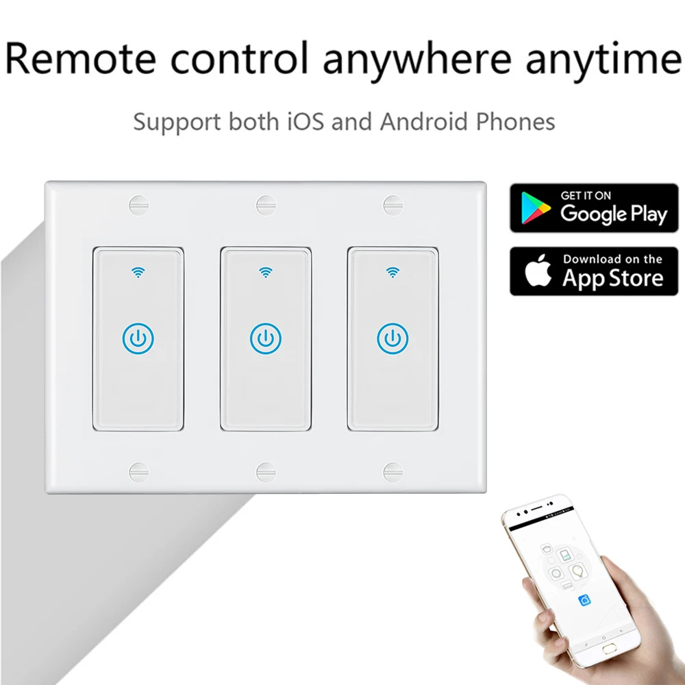 ACCKIP сенсорная панель беспроводная домашняя Автоматизация Tuya APP пульт дистанционного управления WiFi светодиодный светильник переключатель умный сенсорный переключатель