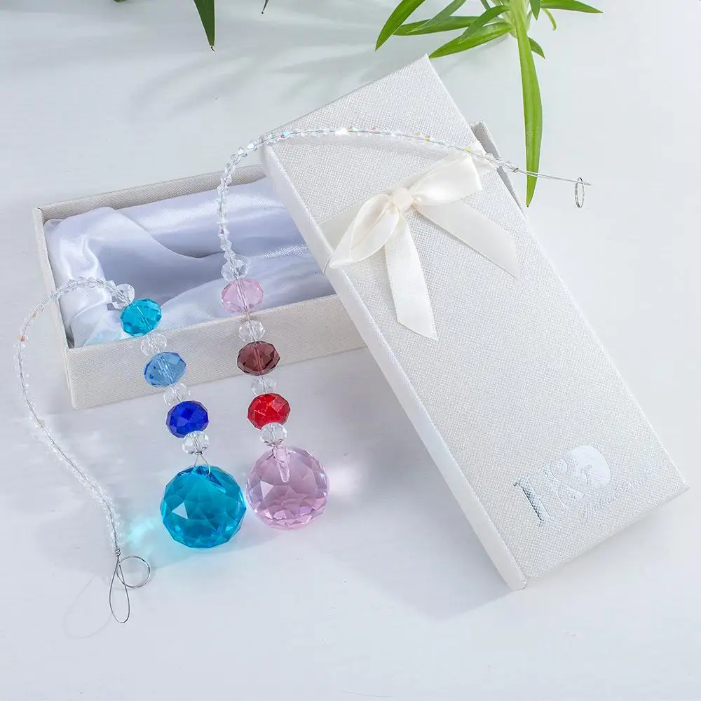H& D 2 шт. люстра хрустальный шар призмы Suncatcher окно висячие орнамент Радуга производитель коллекционный подарок Рождество домашний декор