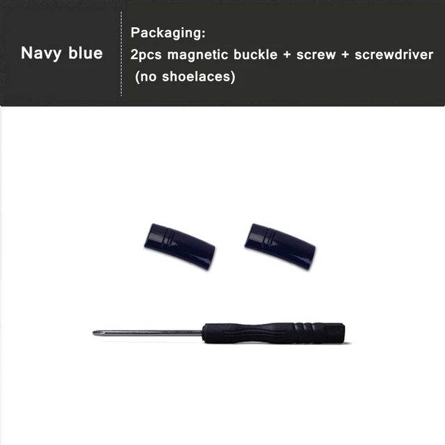4pcs/pair Shoelace Buckle Metal Shoelaces Magnetic buckle Accessories Metal Lace Lock DIY Sneaker Kits Metal Lace Buckle Navy blue