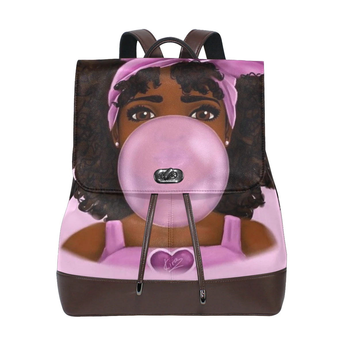 ALAZA кожаные рюкзаки афро для девочек черный Для женщин Мода Водонепроницаемый Рюкзак мягкий чехол из искусственной кожи Школьные Рюкзаки Большая сумка дорожная сумка - Цвет: Розовый