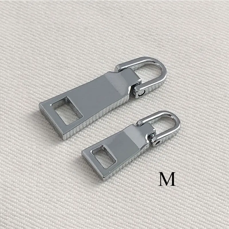 light silver M 1 шт. съемные 3#5# металлические ползунки для молнии съемники молнии ремонтные комплекты молнии тянуть для одежды сумки Швейное Ремесло «сделай сам» - Цвет: light silver M