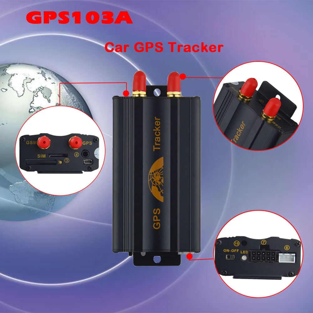 Автомобиль gps трекер gps 103A TK103A отслеживание в реальном времени трекер локатор автомобиль, мотоцикл трекер устройство SOS гео-локатор Геозоны