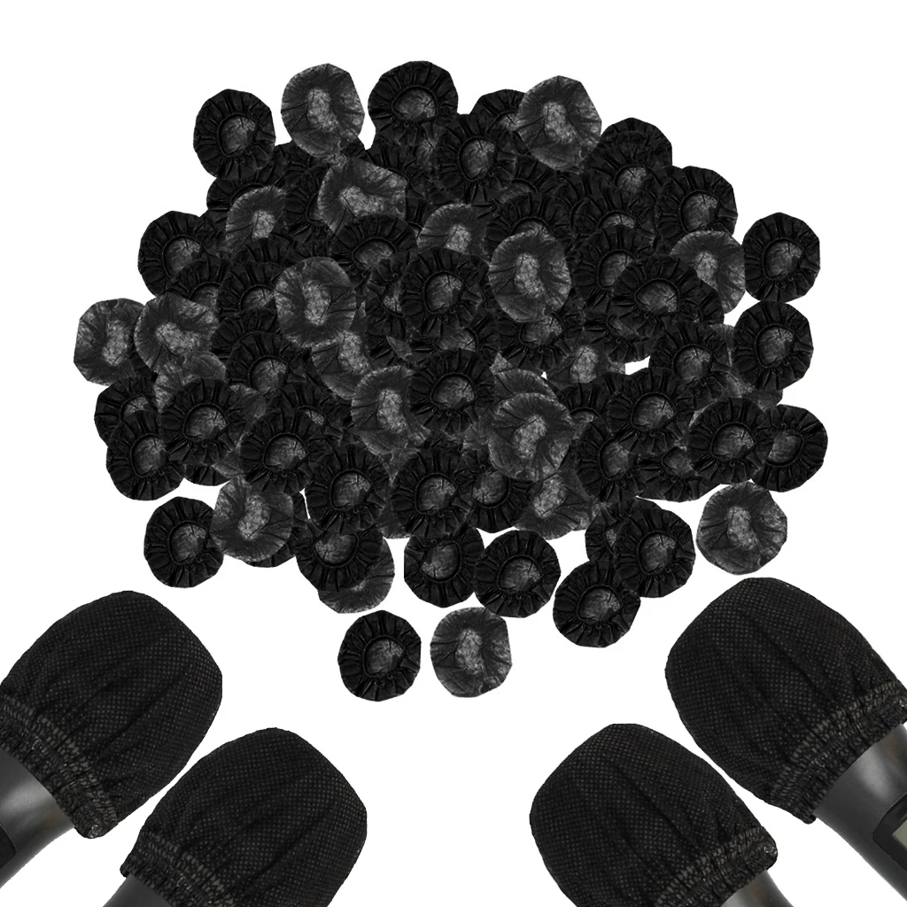 200pcs/set Count Microphone Hygiene Cover Odor Removal Disposable Mike Covers Microphones Shield Micraphone Socks Mics Mikes