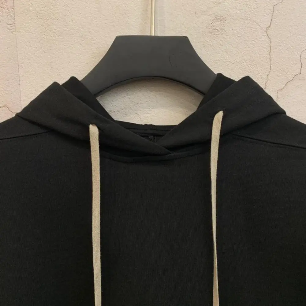 19ss Оуэн сейк мужские хлопковые толстовки с капюшоном Готический оверсайз мужская одежда осень однотонные черные толстовки джемпер