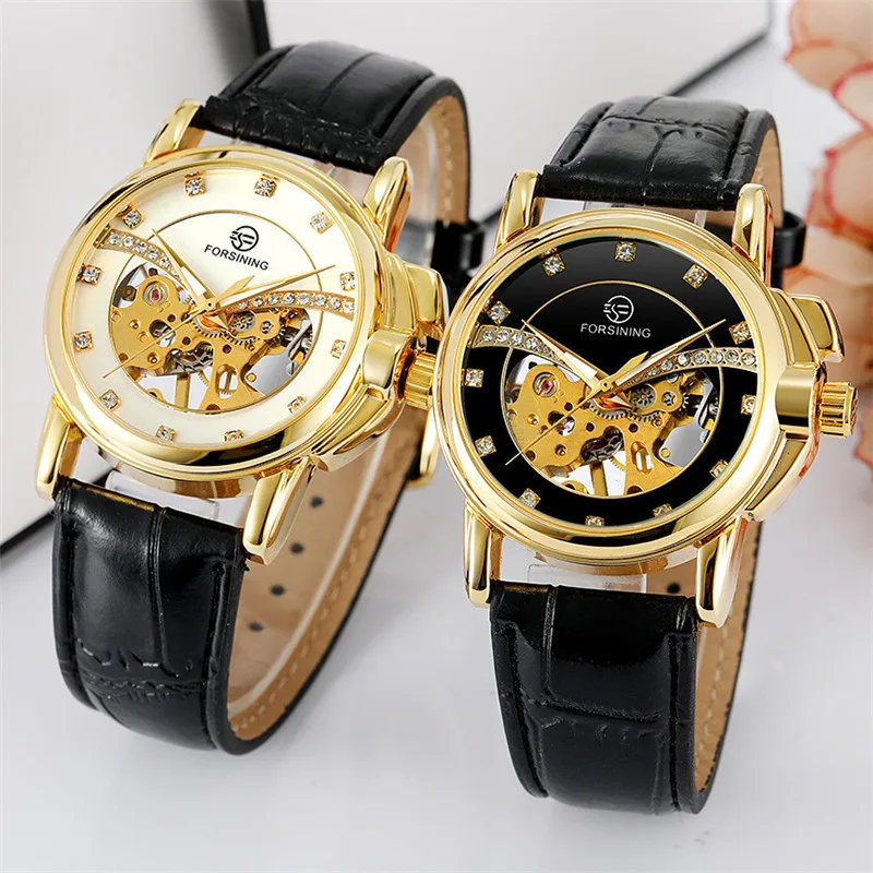 FORSINING женские наручные часы классические женские часы лучший бренд класса люкс золотые автоматические механические водонепроницаемые классические женские Часы 036