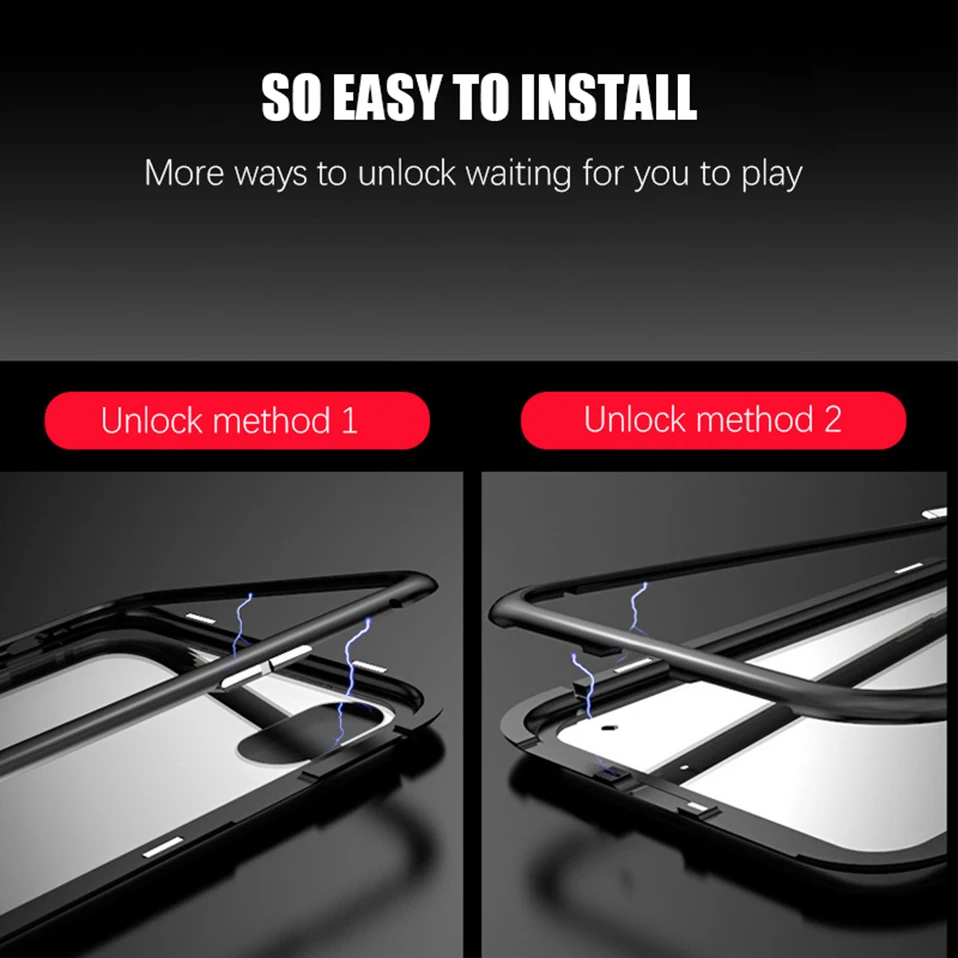 magnetic adsorption metal phone case for iphone 6 6S plus 7 8 plus x xs max xr(4)