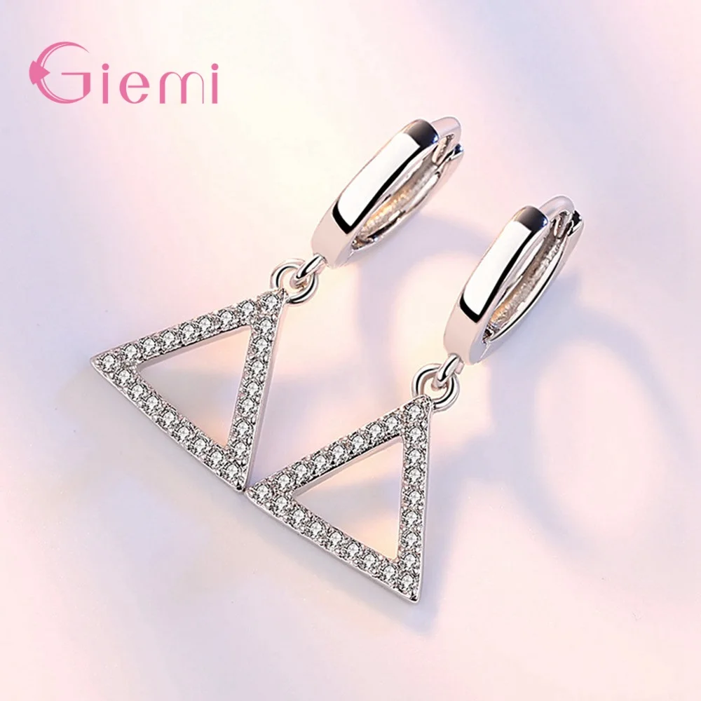 Модные геометрические 925 пробы серебряные серьги с кубическим цирконием для женщин и девушек элегантные трендовые ювелирные изделия Oorbellen Brincos - Окраска металла: Style 13