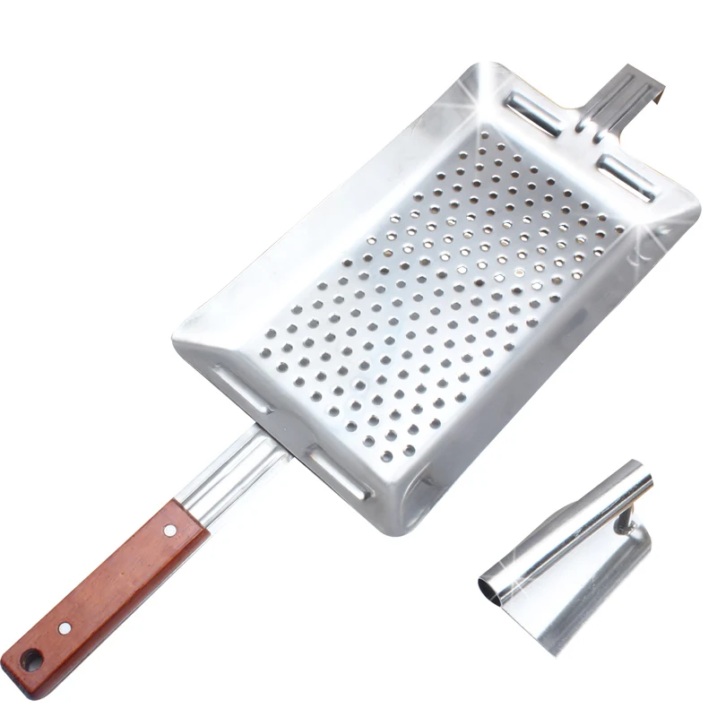 Chinese handmade noodles tool kitchen stainless steel spaetzle maker hand-held dough presser