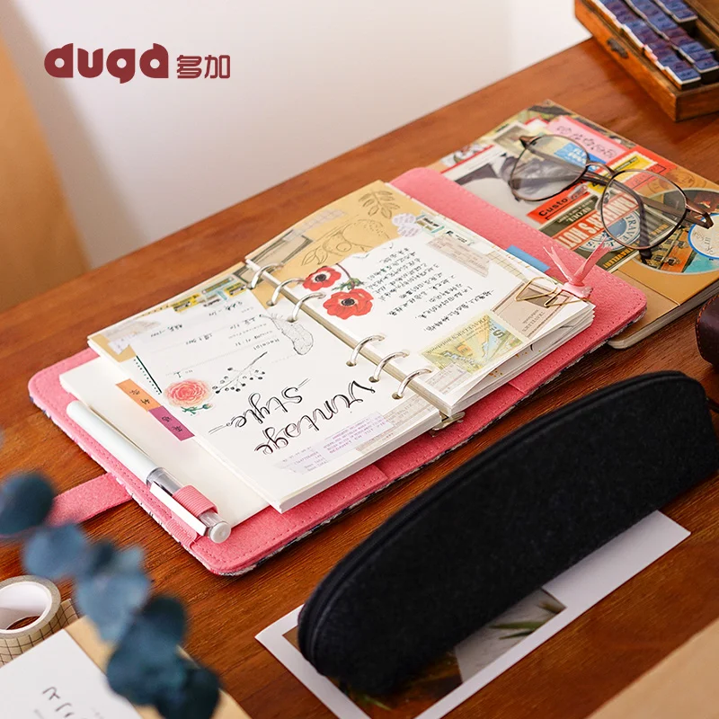 

2019 New Vintage Old Retro National Style Fabric Cover Office Ring Binder Weekly Planner Organizer Dairy Notebook A5 A6