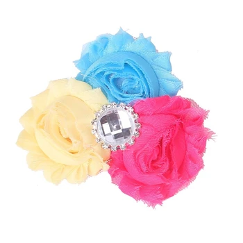 

Baby Soft Headband with Chiffon Flower Blue Yellow Pink