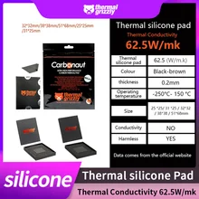 

Thermal Grizzly Carbonaut Thermal Pad 62.5W/mkCPU/GPU/PS4/Motherboard Silicone Thermal Pad Recyclable High Thermal Conductivity