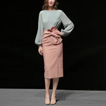 

Office Lady 2 Pcs Set Women Skirt Sets Office Work Women's Korean Two Piece Set Conjunto Feminino Ensemble Femme Survetement