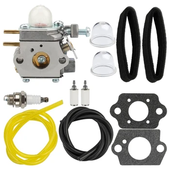 

WT-973 Carburetor Tune Up Kit Air Filter for Troybilt TB21EC TB22EC String Trimmer Brushcutter