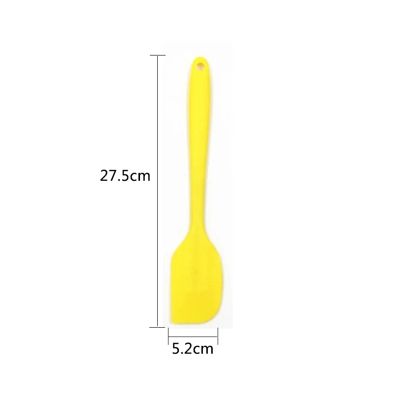 YELLOW Пищевой антипригарный масляный набор силиконовых лопаточек лопатка для выпечки торта кухонный, крем щетка Миксер для торта инструмент - Цвет: YELLOW