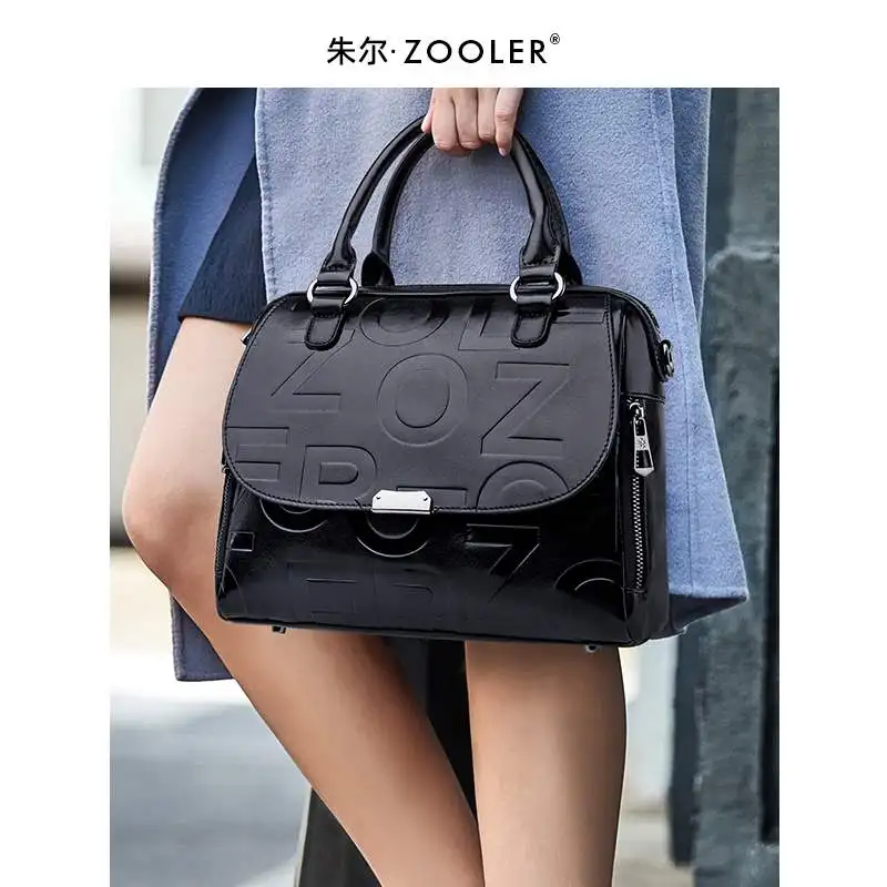

ZOOLER Exclusively Genuine Leather Women's Shoulder Bags Soft Leather Handbag Ladies Bag Quilted Elegant Black Female Bags#lt382