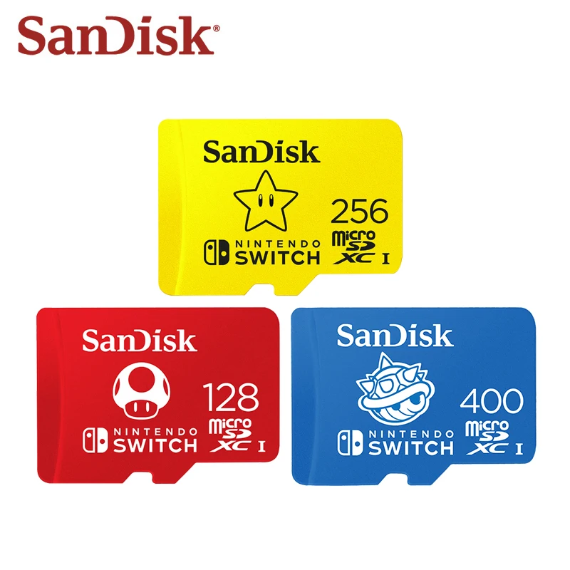 Карта памяти SanDisk MicroSD 256 ГБ 400 Авторизованная тема Марио Nintendo Switch карта TF 128 для игр
