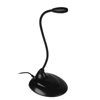 

Flexible Stand Mini Studio Speech Microphone 3.5mm Plug Gooseneck Mic Wired Microphone for Computer PC Desktop Notebook