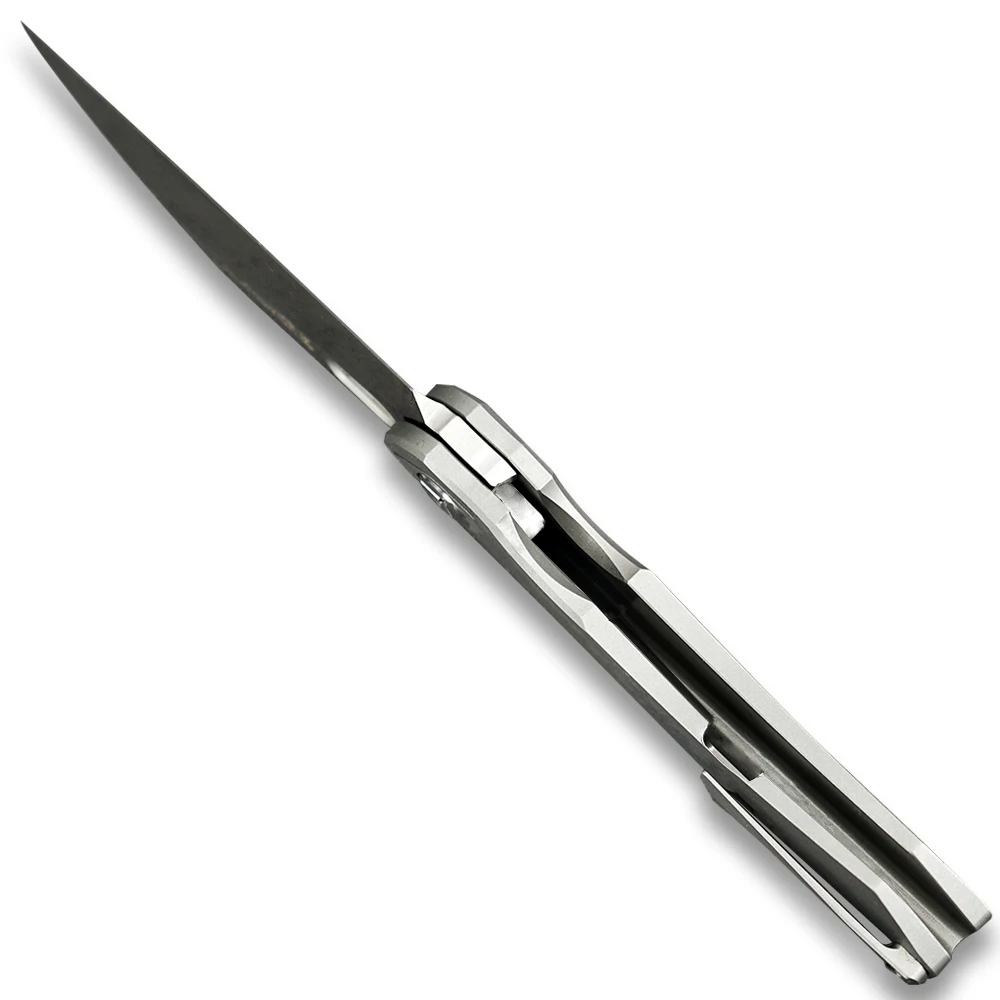 TWOSUN цельный титановая ручка M390 карманный складной нож карманный нож Походный нож инструмент для выживания EDC Быстрое открытие TS140