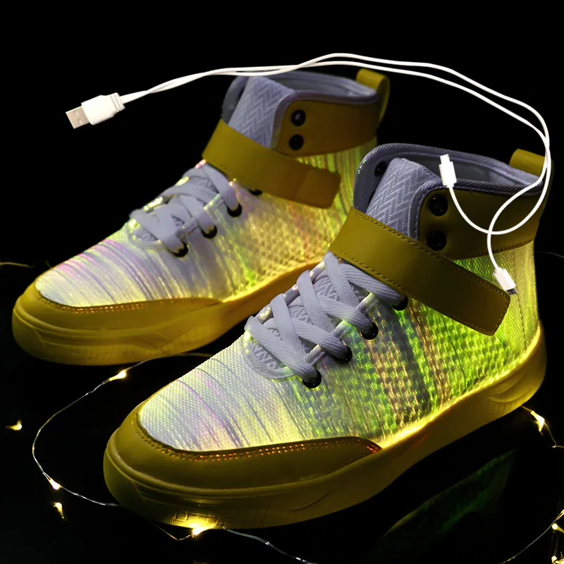 mens fiber optic shoes