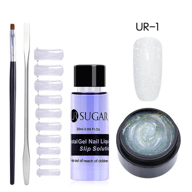 5pcs set1 UR SUGAR 15 мл быстрое строительство поли гель для ногтей толстый строитель гель блеск УФ Гель-лак маникюрный наращивание ногтей гели набор - Цвет: 5pcs set1