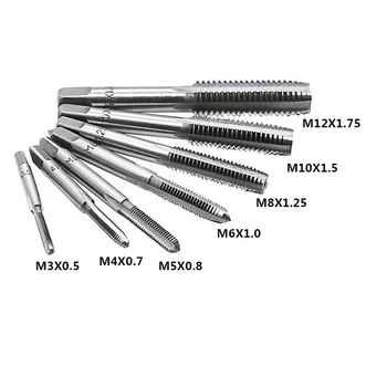 

8pcs Tap Die Set Screw Thread Pitch Tapping Bearing Steel High-precision Internal Chip Removal Auto Repair And Other Industries