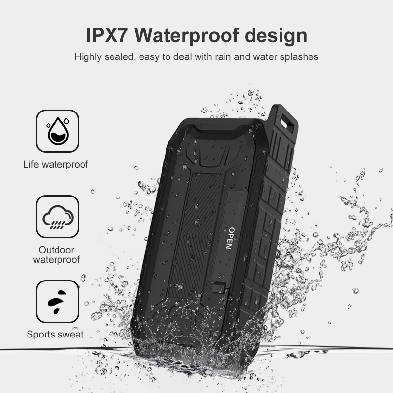 CHIYI IPX7 водонепроницаемый портативный Bluetooth динамик беспроводная бас Колонка наружная Колонка поддержка AUX TF USB Сабвуфер громкий динамик
