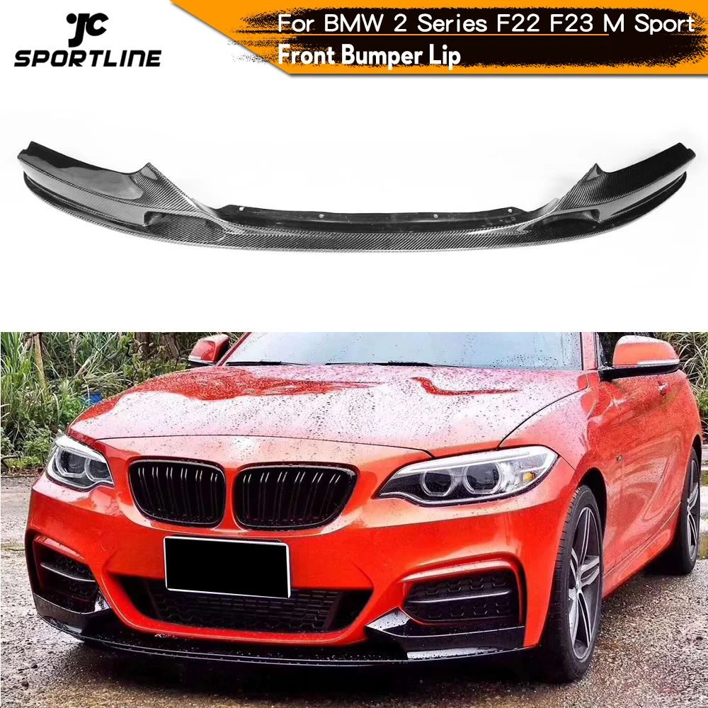 Для BMW 2 серии F22 F23 M Sport Coupe Convertible 2013 2017 углеродное волокно/FRP передний бампер губа