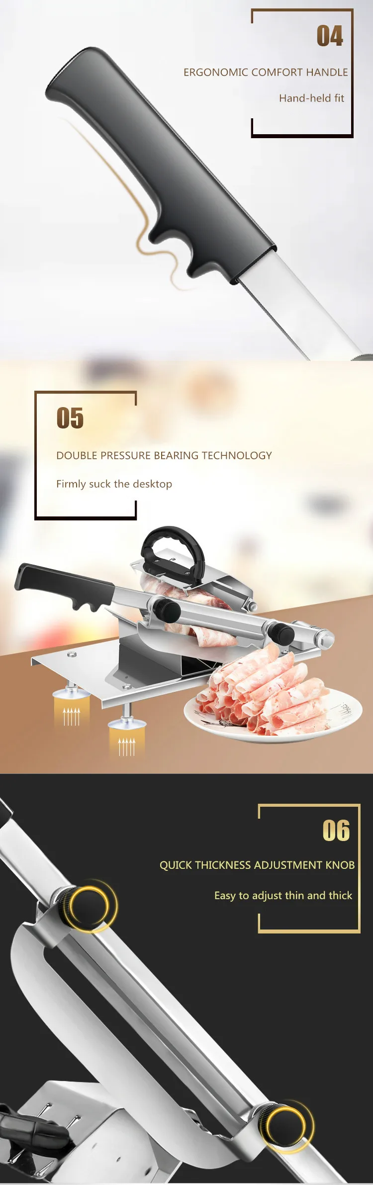 Автоматическая мяса ягненка слайсер ручной резки коммерческих мяса слайсер