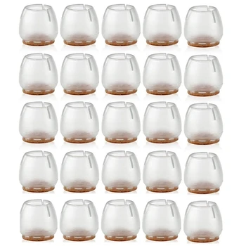 

64 Pack Chair Leg Caps Silicone Floor Protector Round Furniture Table Feet Covers