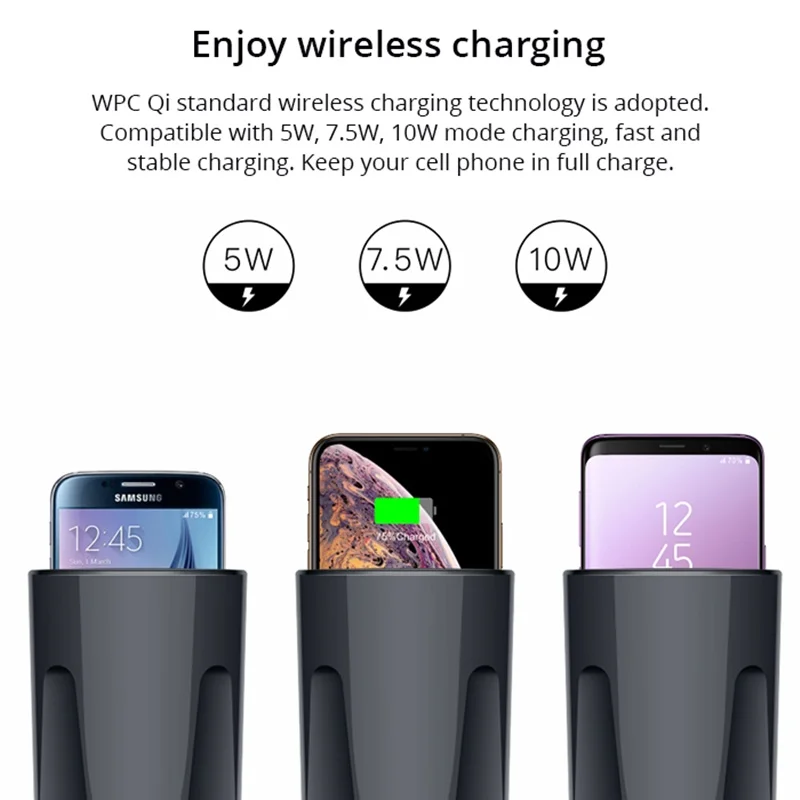Tongdaytech 3 в 1 автомобильное беспроводное зарядное устройство Qi для Iphone X XS 11 Pro Max Samsung