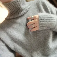2019 autumn and winter new high-neck cashmere sweater ladies sweater long loose knit pullover shirt 2019 autumn and winter new high-neck cashmere sweater ladies sweater long loose knit pullover shirt