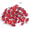 55pcs Mixed Shapes Glass Crystal Red Sew on Rhinestones with silver claw Sewing Stones strass diy clothing shoes accessories ► Photo 2/6