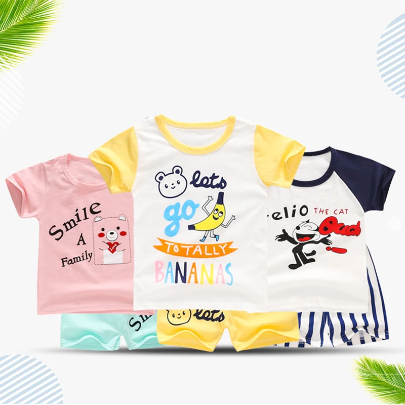 

Newborn Baby Boys and Girls Clothes Set Baby Cotton Clothes Baby Clothing Suit T-Shirt Pants Leisure Style Infant Clothes Set