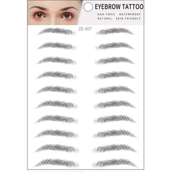 

6D Hair Like Authentic Eyebrows Ecological Eyebrows Eyebrow Tattoo Sticker Water-based Brow Stickers False Eyebrows TXTB1