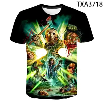 

Jason Voorhees T Shirt Men Women 3D Print Horror Movie Friday the 13th Short Sleeve Casual Streetwear Boy Girl Cool Tops Tees