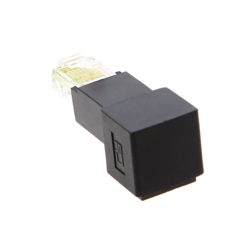 Многоугольный RJ45 Cat 5e штекер гнездо Lan Ethernet Сетевой удлинитель адаптер