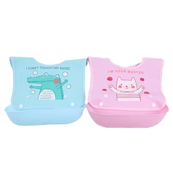 

Baby Bibs Girls Boys Silicone Print Bibs&Burp Cloths Baby Clothing Product Towel Bandanas Burp Kids Clothing