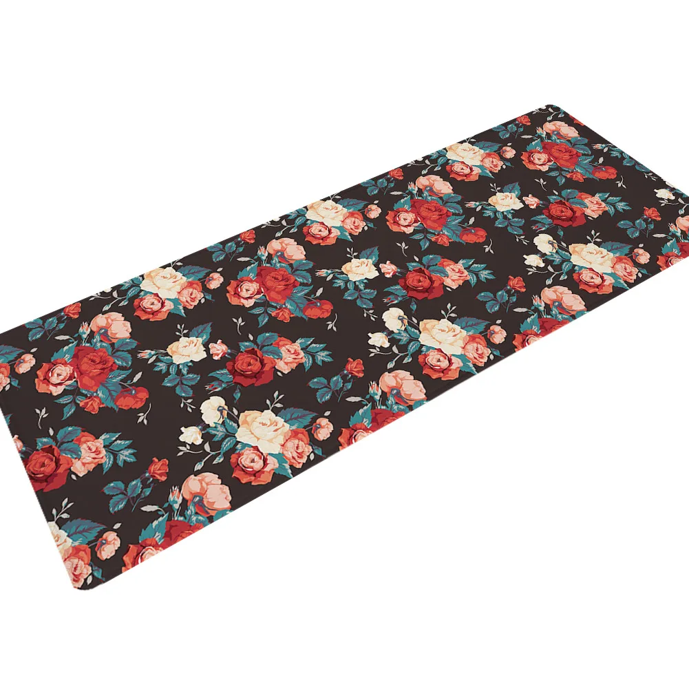 Black Peony Zeegle дверной коврик Crpet для гостиной, Впитывающий Коврик для ванной, кухонный коврик с цветочным узором, детский коврик для спальни, домашний декор - Цвет: Black Peony