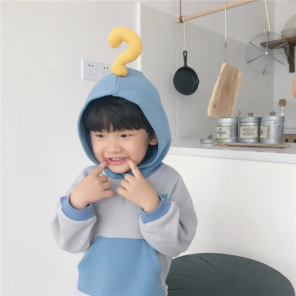 Tonytaobaby/осенне-зимняя одежда; Новая детская одежда; креативные худи для мальчиков и девочек; Детский свитер; детские толстовки с капюшоном