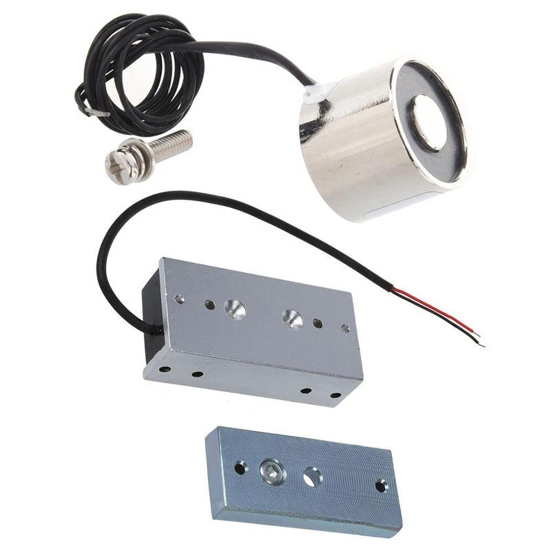 2 Pcs 12V Door Locks / Magnetic Lock Holding Force Door Entry Access 60KG& 5 KG
