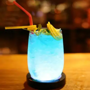 

LED Cup Mat Holder USB Bar Party Decor Drink Coaster Luminous Atmosphere Light Bartending Shining Colorful Milk Tea Base